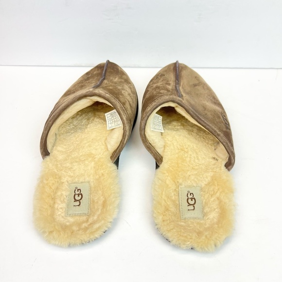 UGG Australia Classic Scuff Shearling Men’s Size 9 Slippers Brown Fur Lined 5776 main image 7